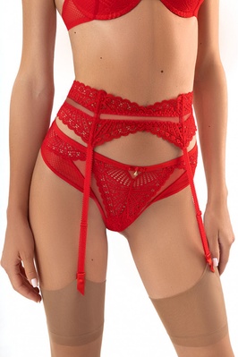 Belt for stockings red Beatrix Jasmine 7208/32, Red, L