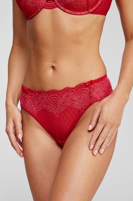 Red lace Brazilian panties MEMORY Kleo 3473, Red, L