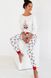 Пижама из хлопка молочная с рождественским принтом Panda Sensis S2020185, Молочный, M