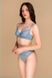 Lingerie set with a soft bra made of delicate lace and panties Brazilian jeans Obrana 807-057/807-22, Blue, 85D