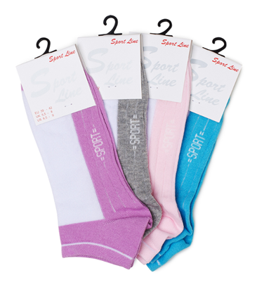 Короткие женские носки разноцветные Sport Line 4041 (4 пары)