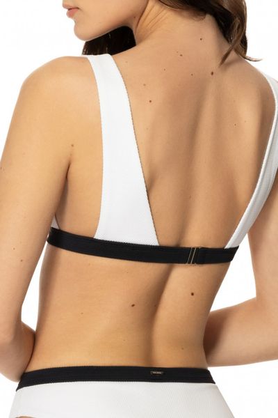 Soft swimming bra white and black ADEL Jasmine 6320/20, Біло-чорний, 70B