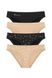 Cotton slip briefs (4 pcs) black, beige, cappuccino, black twigs 200-30 Obrana, COLOR MIX, 42