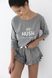 Cotton pajama jacket with shorts gray Nancy Sensis S2020250, Сірий