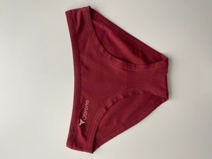 Marsala cotton slip panties plain 200-30 Obrana, burgundy, 46