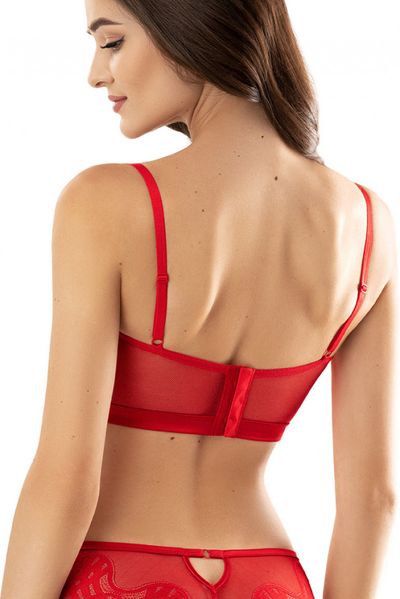 Bustier with soft cups red SHEL Jasmine 1465/29, Red, 70D