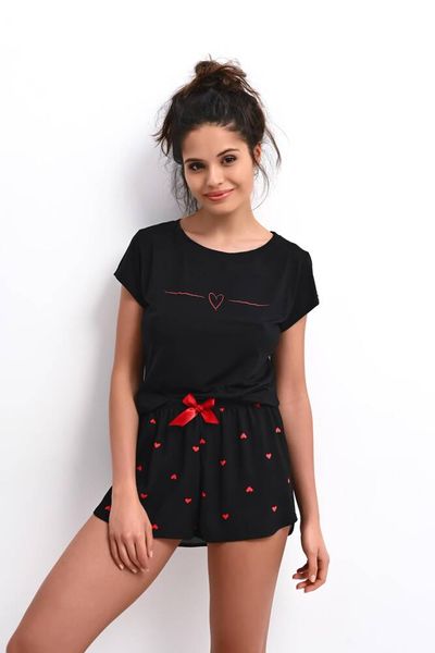 Піжама з віскози (футболка + шорти) чорна Love Whipsterl Sensis S2020204