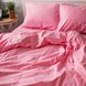 Комплект постельного белья розовый из поплина, полуторный