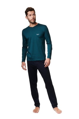 Чоловіча піжама з брюками зелена Mind Henderson 39240, Зелений, XL