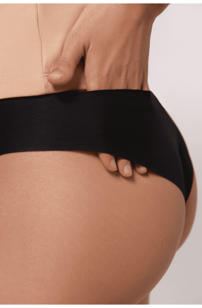 Seamless Brazilian panties Emilio black Luna L5161B, Чорний, L