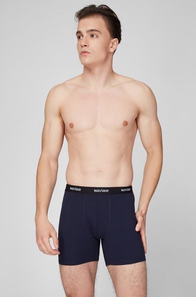 Comfortable men's long shorts with standard fit (2 pcs.) blue/bordeaux Naviale MU232-01, синий/бордо, L