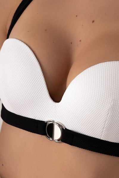 Bathing bra "push-up" balconette white-black ELFY Jasmine 6324/20, Біло-чорний, 70B