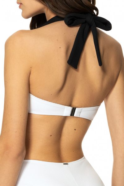 Bathing bra "push-up" balconette white-black ELFY Jasmine 6324/20, Біло-чорний, 70B