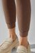 Thermal leggings with fur, beige LEGGINGS THERMO TWILL LEGS 667, Beige, L/XL