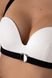 Bathing bra "push-up" balconette white-black ELFY Jasmine 6324/20, Біло-чорний, 70B