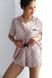Піжама з віскози (сорочка + шорти) пудрова Emilia Sensis S2020213, Пудровий, S