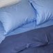 Комплект постельного белья голубой/деним из поплина, полуторный