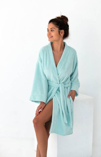 Bathrobe terry Michie Sensis S2020145, Mint, S-M