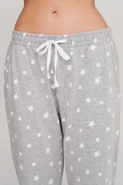 Хлопковая пижама джемпер и брюки Naviale Super star серый меланж 100082