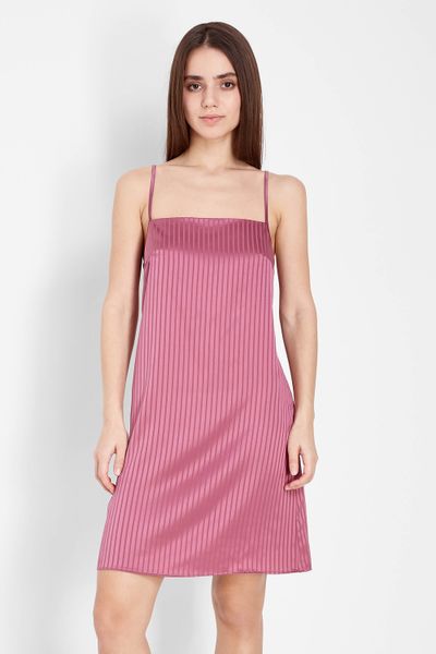 Шелковое платье прямого силуэта лиловое Anabel Arto S-6075