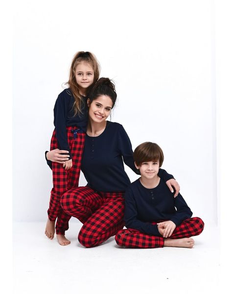 Children's pajamas for girls made of cotton, dark blue Bonnie kids Sensis S2020200, Navy blue, 110-116