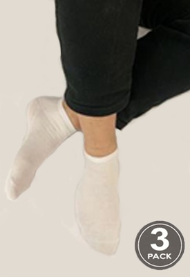 Чоловічі шкарпетки білі SOCKS MEN COTTON LOW (3пари) LEGS 53418