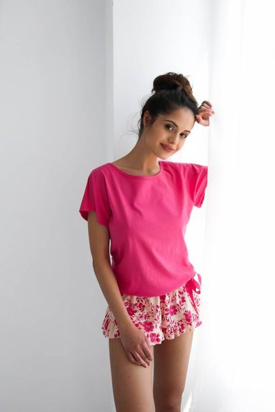 Пижама из хлопка (футболка + шорты) розовая Madalena Sensis S2020216