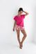 Пижама из хлопка (футболка + шорты) розовая Madalena Sensis S2020216, Розовый, S