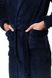 Чоловічий халат з велсофт синій Molto Henderson 39390, Синий, L