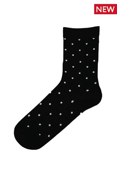 Шкарпетки жіночі бавовняні чорні Miss Marilyn SL SILVER DOTS 445520