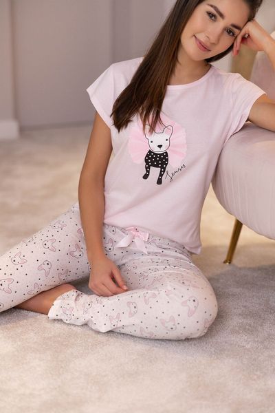 Хлопковая пижама розовая Sensis Ofelia S2020102