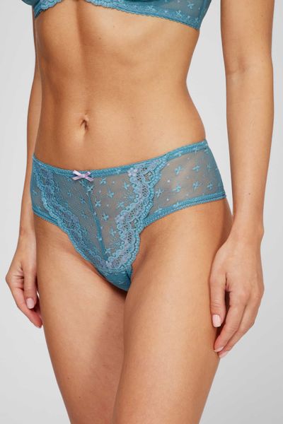 Stylish Brazilian panties with a medium rise, sea wave DAISY LU Kleo 4014, Blue, L