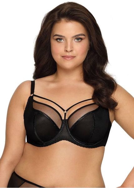 Soft bra with micro mesh black AVA 1923, Black, 90F