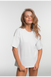T-shirt oversize white from dense cotton with a high neckline Tilo Luna L017, White, S