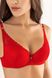 Bra molded cup without push-up red EVIN Jasmine 1123/32, Red, 70D