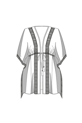 Пляжное платье-туника из вискозы Anabel Arto белый 998-705