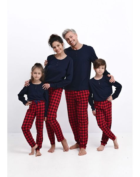 Children's pajamas for boys made of cotton, dark blue Loui kids Sensis S2020201, Navy blue, 110-116