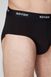 Stylish men's slip-on shorts with a standard fit (2 pieces) black/dark gray melange Naviale MU202-01, черный/темно-серый меланж, L