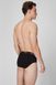 Stylish men's slip-on shorts with a standard fit (2 pieces) black/dark gray melange Naviale MU202-01, черный/темно-серый меланж, L