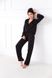 Пижама из вискозы (рубашка + брюки) черная Rolling in Love Sensis S2020206, Черный, S