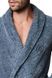 Мужской халат с поясом серый Zine Henderson 38320, серый, L