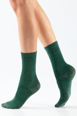 Шкарпетки жіночі бавовняні зелені MISS MARILYN SOCKS SL SANTAMOON