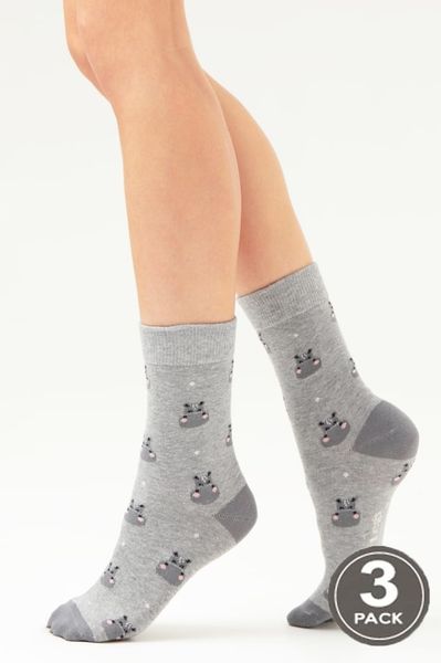 Шкарпетки жіночі бавовняні LEGS 100 SOCKS 100 (3 пари)