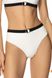 Brazilian swim trunks white and black Kelin Jasmine 6416/20, Біло-чорний, L