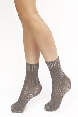 Шкарпетки жіночі бавовняні сірі MISS MARILYN SOCKS SL SANTAMOON