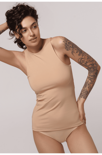 T-shirt long sports microfiber beige Tallo Luna LS001t, Beige, L