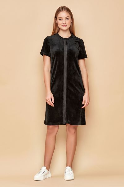 Платье с велюра черное Obrana 803-6069