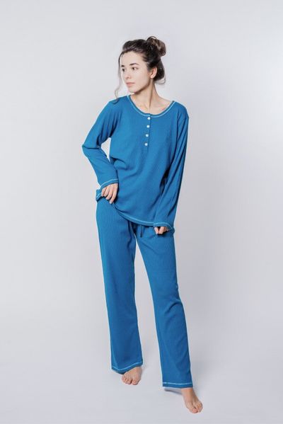 Піжама з віскози жіноча синя Luna Mario LP-001