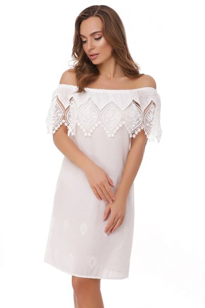 Стильное хлопковое платье-туника Anabel Arto белый 980-700