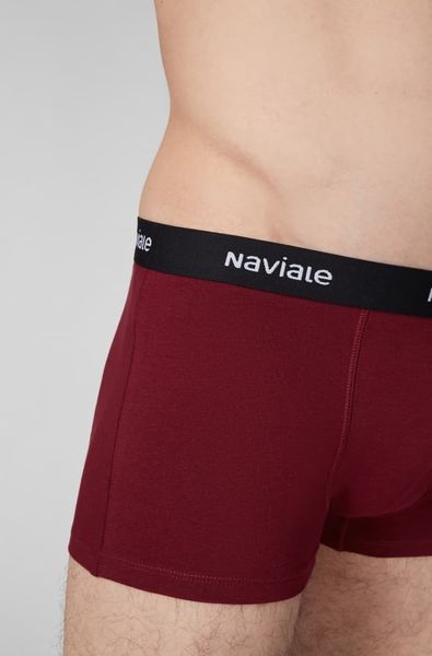 Comfortable men's hipster briefs with a standard fit (2pcs) Naviale bordeaux/charcoal melange MU212-01, бордо/темно-серый меланж, L